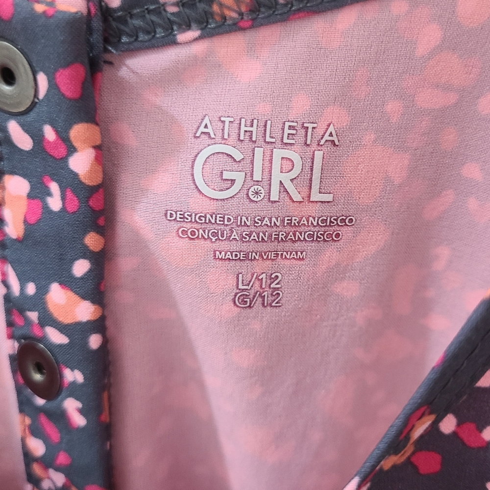 Athleta Girl Play More Romper in Slate Gray Multi Sz L/12 - Picture 9 of 16